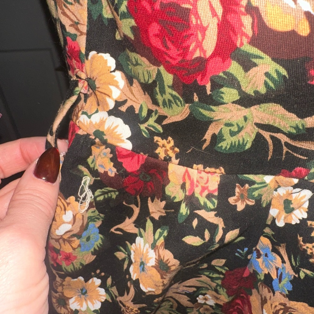 Lindy Bop floral vintage midi dress size Large - Picture 4 of 4